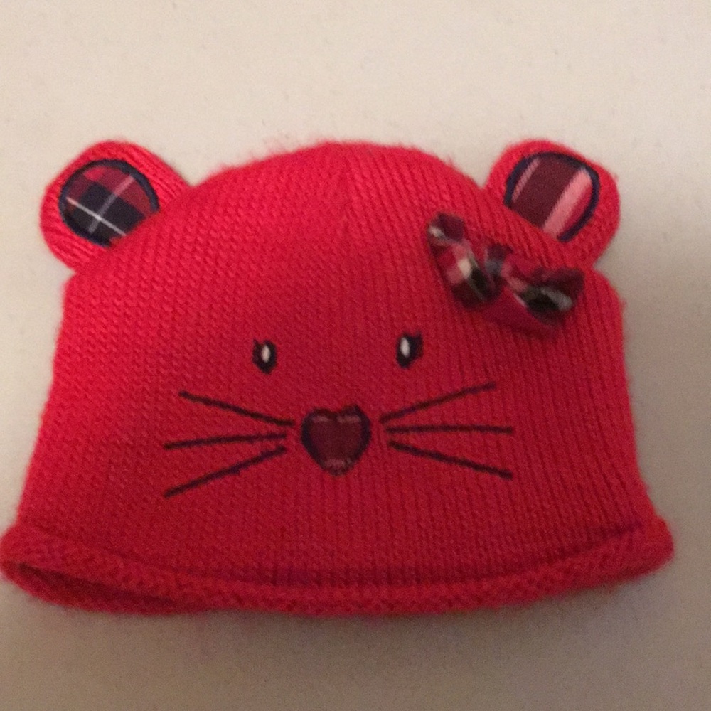 BABY WINTER HAT FLEECE LINED SUPER CUTE SZ 0-3 MO